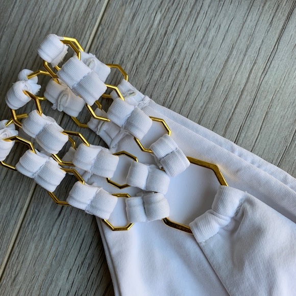 Bahimi Gold/White Bikini - Picture 6 of 12